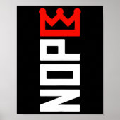 No Kings Repetition Sign Vertical ポスター (正面)