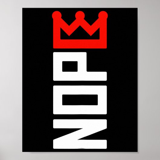 No Kings Repetition Sign Vertical ポスター (正面)