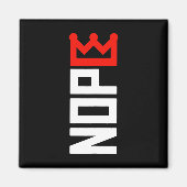 No Kings Repetition Sign Vertical マグネット (正面)