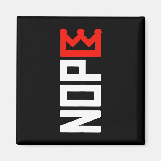 No Kings Repetition Sign Vertical マグネット (正面)