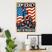 No Kings Save Democracy Poster ポスター (ホームオフィス)