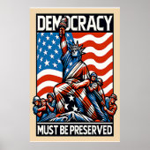 No Kings Save Democracy Poster ポスター (正面)