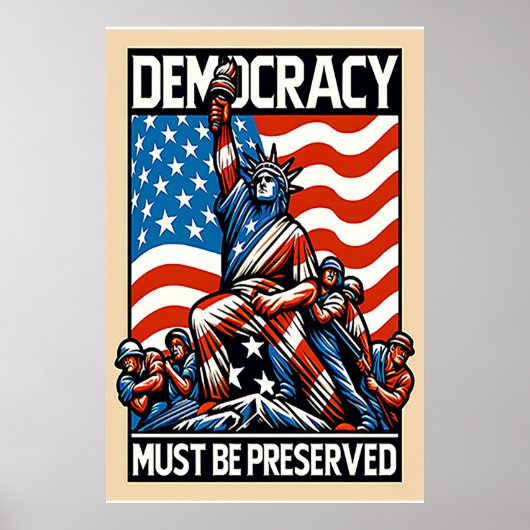 No Kings Save Democracy  Poster ポスター (正面)