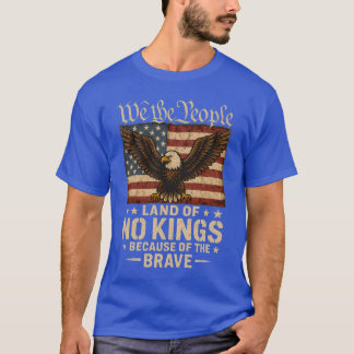 No Kings Shirt America Vintage Flag No Kings Day Tシャツ