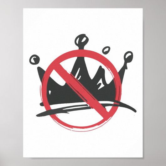 No Kings Shirt No Kings In America政治的シャツ ポスター (正面)