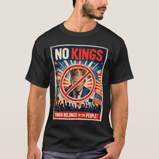 No Kings Shirt | Power Belongs to the People! Tシャツ (正面)