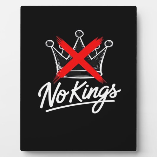 No Kings Simple Crown Artistic Design フォトプラーク (正面)