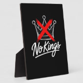 No Kings Simple Crown Artistic Design フォトプラーク (側面)
