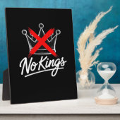 No Kings Simple Crown Artistic Design フォトプラーク (側面)