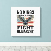 No Kings Since 1776 Patriotic Eagle Vintage Shirt  キャンバスプリント (インサイチュ (ウッドフロア))