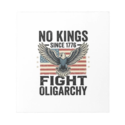 No Kings Since 1776 Patriotic Eagle Vintage Shirt  ノートパッド (正面)