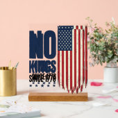 No Kings Since 1776 Patriotic Flag Shirt Design_1 アクリルサイン (ウェディング)