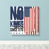 No Kings Since 1776 Patriotic Flag Shirt Design_1 キャンバスプリント (インサイチュ (ウッドフロア))