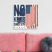 No Kings Since 1776 Patriotic Flag Shirt Design_1 キャンバスプリント (インサイチュ (リビング))