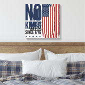 No Kings Since 1776 Patriotic Flag Shirt Design_1 キャンバスプリント (インサイチュ (寝室))