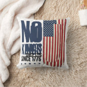 No Kings Since 1776 Patriotic Flag Shirt Design_1 クッション (ブランケット)