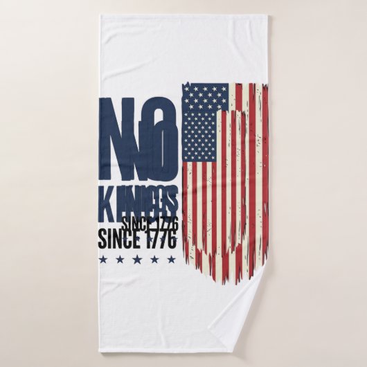 No Kings Since 1776 Patriotic Flag Shirt Design_1 バスタオル (バスタオル)