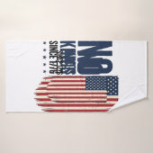 No Kings Since 1776 Patriotic Flag Shirt Design_1 バスタオル (バスタオル)