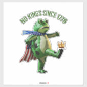 No Kings Since 1776 Portland Frog |  Frog Kicking  シール (シート)