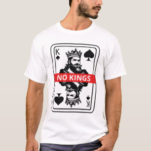 No Kings Spade Shirt – 黒と白のキングの遊び Tシャツ