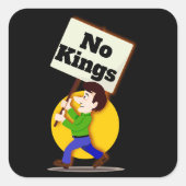 No Kings Sticker スクエアシール (正面)