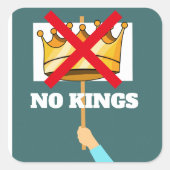 No Kings Sticker スクエアシール (正面)