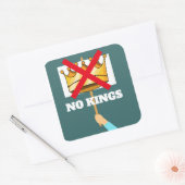 No Kings Sticker スクエアシール (封筒)