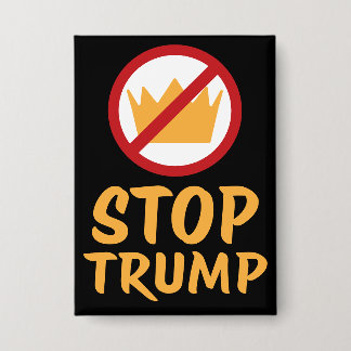 NO KINGS STOP TRUMP トランプ反対 | 黒 | 抗議 缶バッジ