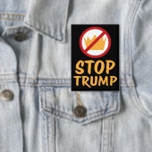 NO KINGS STOP TRUMP トランプ反対 | 黒 | 抗議 缶バッジ (インサイチュ)
