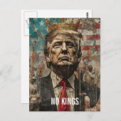 No Kings Trump With Crown ポストカード (正面/裏面)