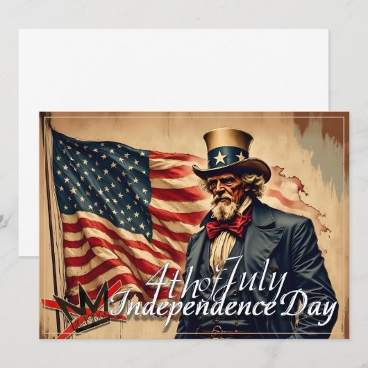 No Kings Uncle Sam Independence Day Art (正面/裏面)