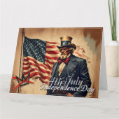 No Kings Uncle Sam Independence Day Art カード (正面)