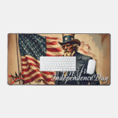 No Kings Uncle Sam Independence Day Art デスクマット (キーボード&マウス)