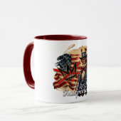 No Kings Uncle Sam Independence Day Art マグカップ (正面左)