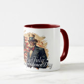 No Kings Uncle Sam Independence Day Art マグカップ (正面右)