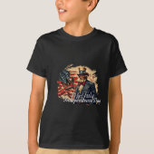 No Kings Uncle Sam Independence Day Art Tシャツ (正面)