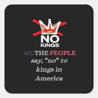 No Kings We the People Freedom Classic Style スクエアシール