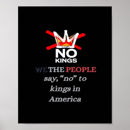 No Kings We the People Freedom Classic Style ポスター (正面)