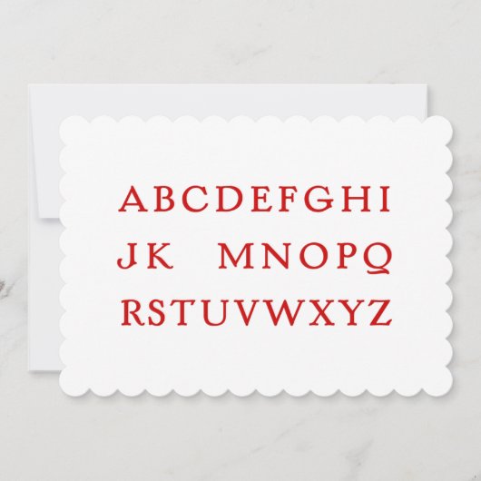 No L "Joke"アルファベット(Noel) シーズンカード (正面)