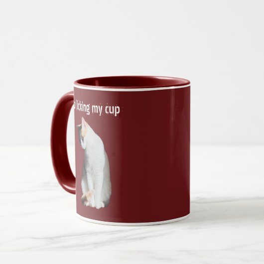 No Licking My Cup Funny Cat Mug マグカップ (正面左)