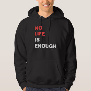 No Life Enough Anime おもしろいノベルティ パーカ