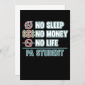 No Life PA Student Pridician Assistant Medical Gra 招待状 (正面/裏面)