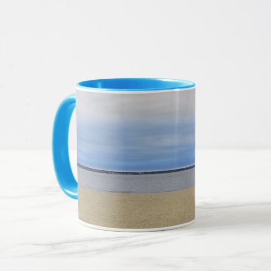 No Lifeguard on Duty Two-Tone Mug マグカップ (正面左)
