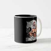 No Lift No Giftサンタクロースジム ツートーンマグカップ (正面右)