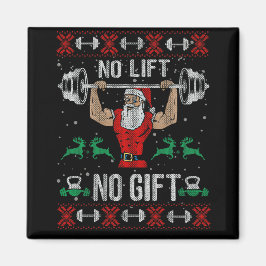 No Lift No Gift醜いクリスマスセータージムサンタ マグネット