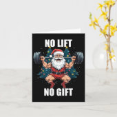 No Lift No Gift Santa Claus Christmas Gym Bodybuil カード (黄色い花)