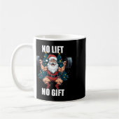No Lift No Gift Santa Claus Christmas Gym Bodybuil コーヒーマグカップ (左)
