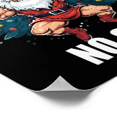 No Lift No Gift Santa Claus Christmas Gym Bodybuil ポスター (角)