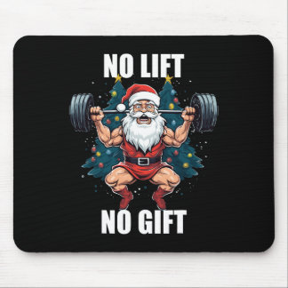No Lift No Gift Santa Claus Christmas Gym Bodybuil マウスパッド