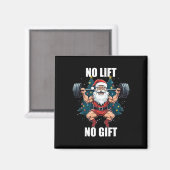 No Lift No Gift Santa Claus Christmas Gym Bodybuil マグネット (正面/裏面)